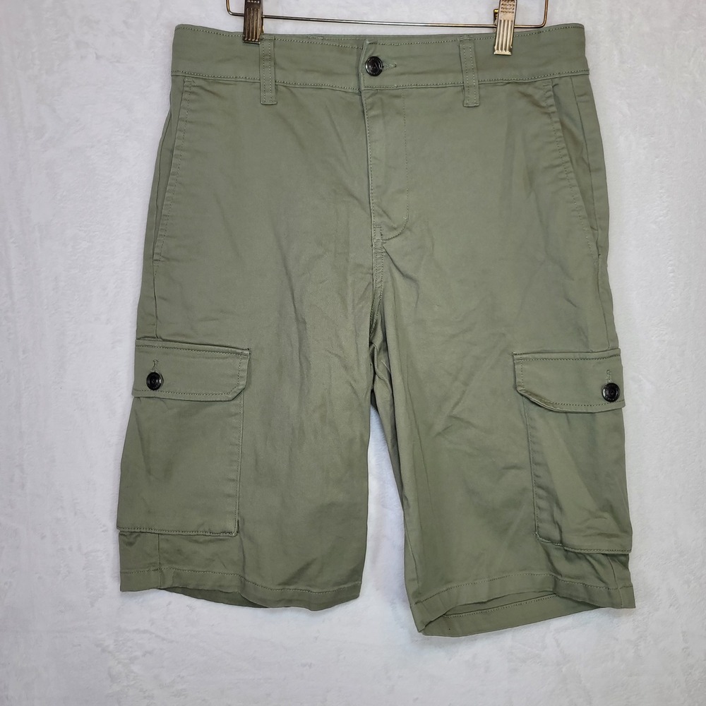 Airwalk Cargo Safari Fisherman Shorts Preppy Minimalist Green Size 30 Camping